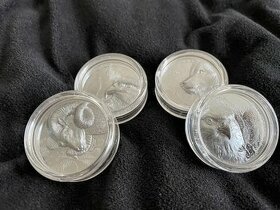 Stříbrné mince 2 oz BLACK PROOF Wild Mongolia