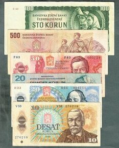 Staré bankovky sestava 1961-1988 - 6 kusů