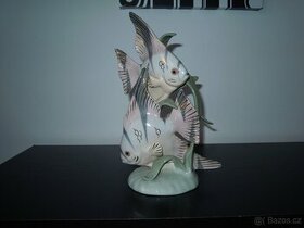 Porcelánové sousoší ryby - 1