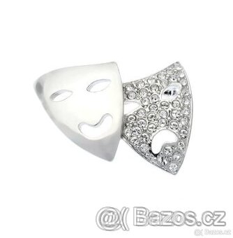 Brož MASKY se Swarovski ELEMENTS - 1