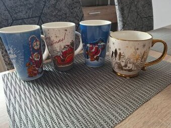 Prodám vánoční hrníčky, nevhodné dárky. Celkem za 200,-kč. O