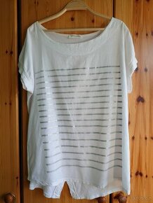 Bílé italské tričko s krátkým rukávem