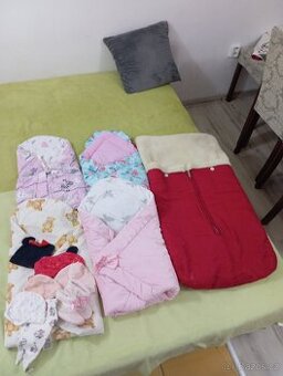 Kočárek oblečení fusak zavinovačky
