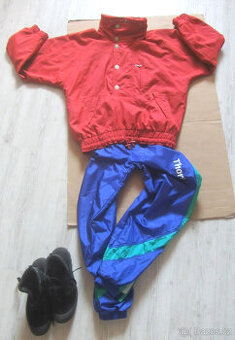 Vintage 90s rezavá pánská bunda přes hlavu