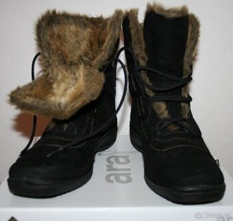 Dámské zimní šněrovací boty