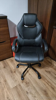 Židle k psacímu stolu do 150kg, kancelářské křeslo, černá