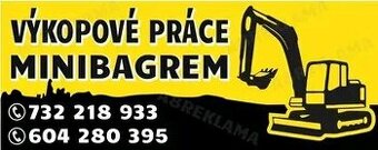 Výkopové práce minibagrem, pokládka zámkové dlažby