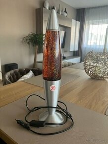 Oranžová lávová lampa Glitter