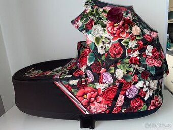 CYBEX PRIAM LUX Carry Cot – Rosegold / Spring Blossom Dark (