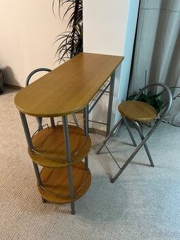 Stůl ke zdi + 2 židle