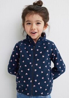 ☘️ Srdíčková MIKINA H&M fleecová tmavá vel. 98/104 ☘️