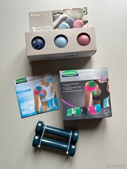fitness sada činky - míčky - kineziotejpy