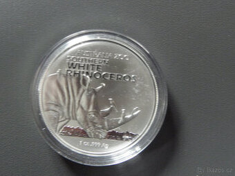 Australian ZOO White Rhinoceros 1oz Ag 2023 RAM