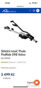 Originál Volvo držák na kola Thule poslední generace