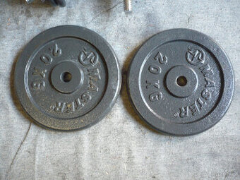 kotouče na činky 2x20kg za 1190kč