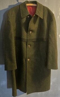 Pánský vlněný kabát v dobovém, mysliveckém stylu vel. XL