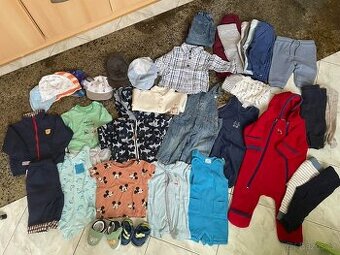 set oblečení pro kluka vel. 68-74 včetně lehké bundy a overa