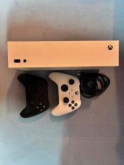 Xbox Series S 512 GB – bílý, 2× ovladač, top stav