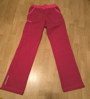 Softshellové kalhoty vel. 164 červené