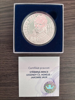 Stříbrná mince Jaromír Jágr - Česká mincovna /500