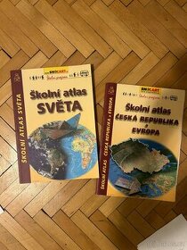Školní atlas světa a Školní atlas Česká republika a Evropa