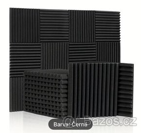 Prodám nové molitanové akustické panely 29x30 cm - černé - 1