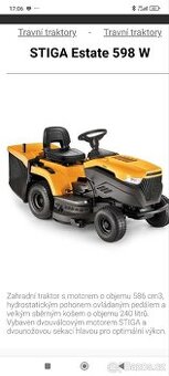 Zahradní traktor Stiga 598 w