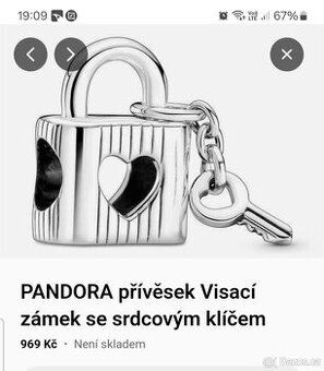 Pandora zámeček a klíč , poštovné zdarma - 1