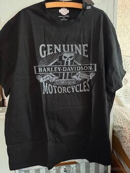 Pánské tričko nápis Genuine Harley Davidson