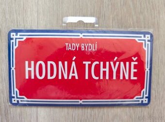 Plechová cedule od Albi "Tady bydlí hodná tchýně" - 1