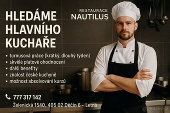 HLEDÁME HLAVNÍHO KUCHAŘE DO RESTAURACE NAUTILUS – DĚČÍN