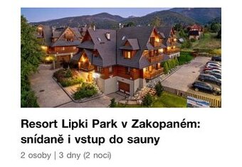 Ubytování pro 2 - Zakopané 15.-17.11.2025