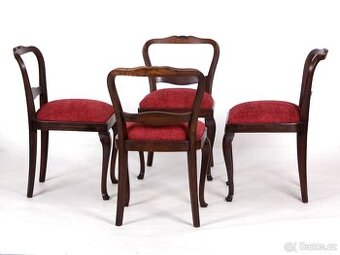 4x pohodlné pružinové židle po renovaci.