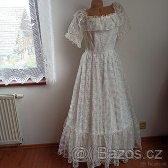dámské retro svatební šaty eur 40 TOP STAV