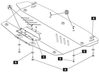 Subaru Forester 2 (2002-2005)- ochranný plech pod motor