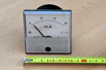 Miliampérmetr měřák Metra Blansko 0-60 mA