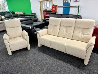 Sedací souprava 3 + TV křeslo - kožené - ZÁNOVNÍ