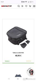 Moto taška na zadné sedlo RSA