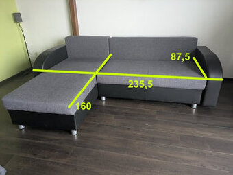 ROZKLÁDACÍ SEDACÍ SOUPRAVA - L - 235x160cm