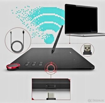 🎨 XP-Pen Deco 03 – grafický tablet + pero + USB-C kabe
