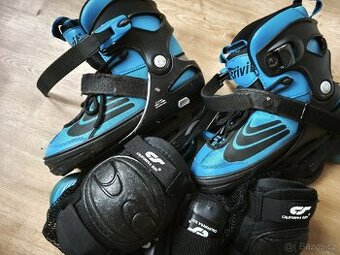 In-line brusle Crivit vel. 35-39 + chrániče k bruslím zdarma