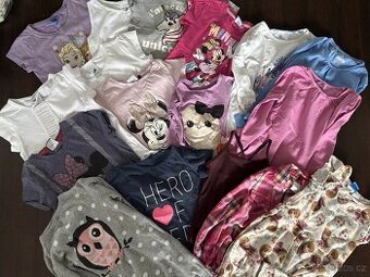 17ks oblečení 110/116 trička pro holčičku