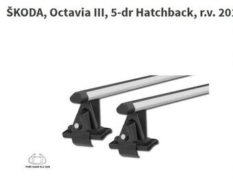 Prodám příčníky (střešní nosič) na Škoda Octavia III hatchba