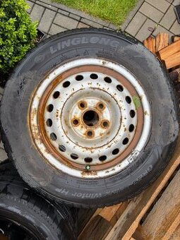 Plechové disky VW T4 5x112 R15 se zimními pneu