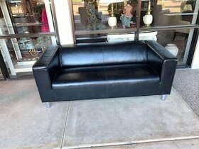 Ikea kožená černá sedačka