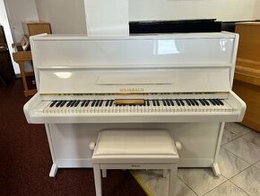 Bílé pianino Weinbach - Petrof po servisu, nový lak, záruka