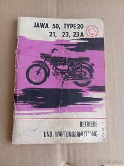 Jawa 50-typ 20,21,23A   navod na obsluhu