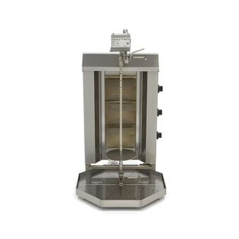 Plynový gril na kebab - 3 hořáky - 30 kg masa