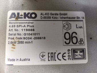 Sekačka AL-KO s pojezdem