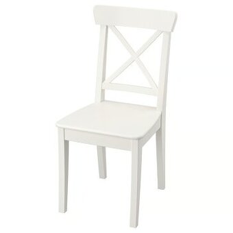 Prodám 2 židle IKEA INGOLF – bílé + sedáky zdarma